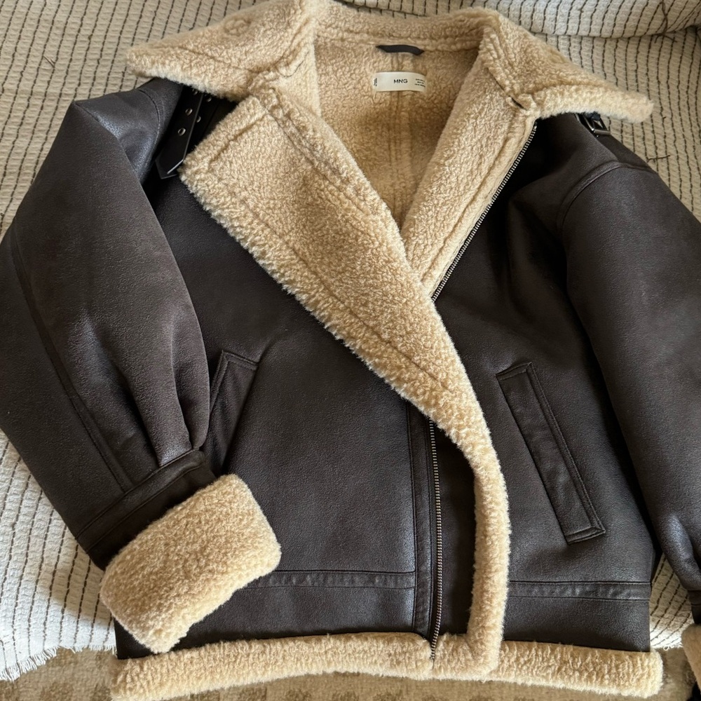 mango oversized aviator jacket